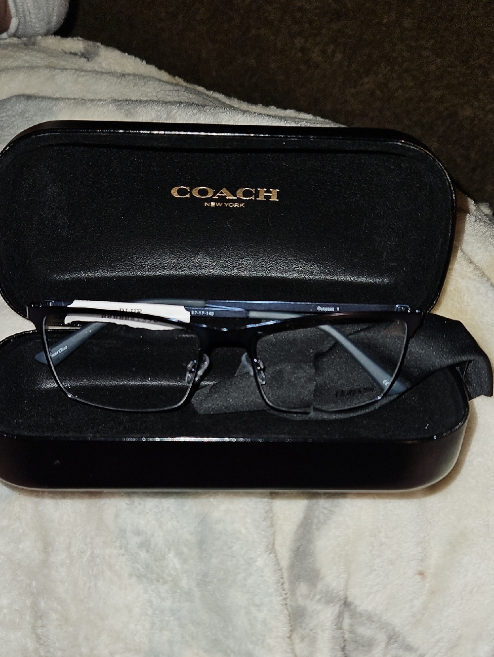 COACH Women's Black Metal Frame Glasses — Sleek Everyday Eyewear